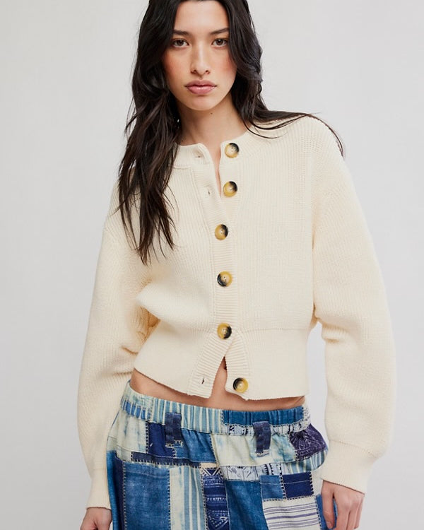 FREE PEOPLE VIENNA CARDIGAN - VANILLA