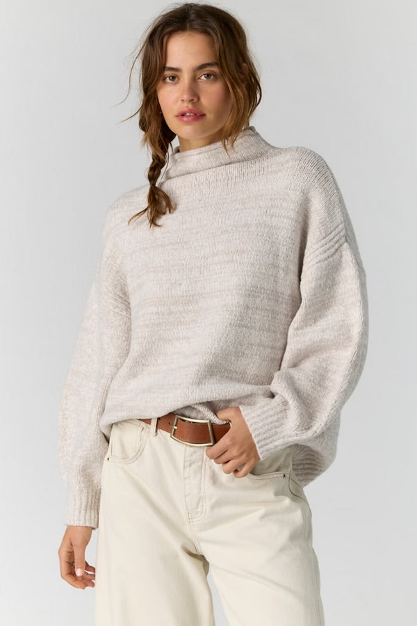 FREE PEOPLE BEAUMONT TUNIC - FEATHER GREY MELANGE
