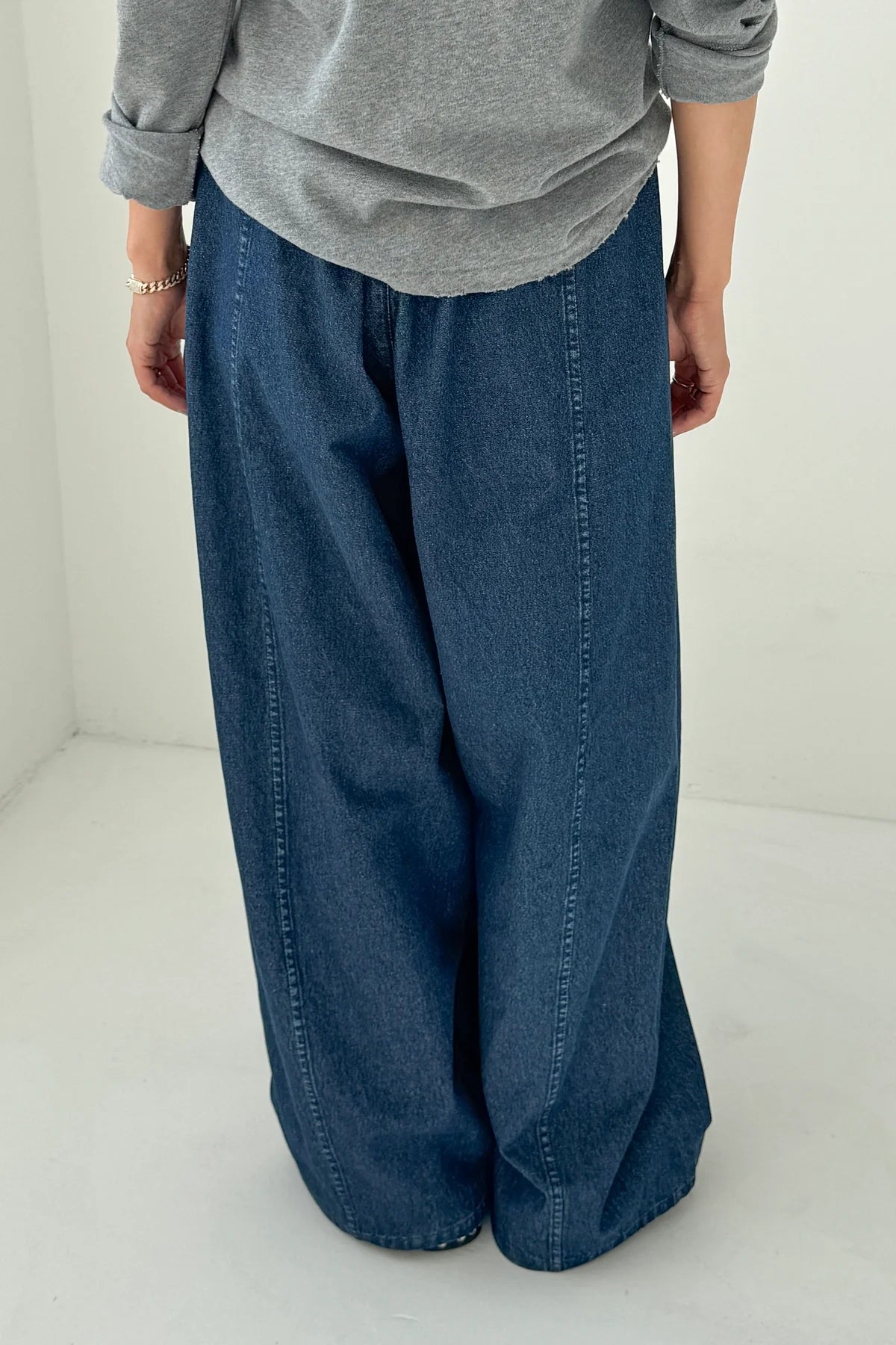 LE BON SHOPPE PARACHUTE PANTS - DENIM BLUE