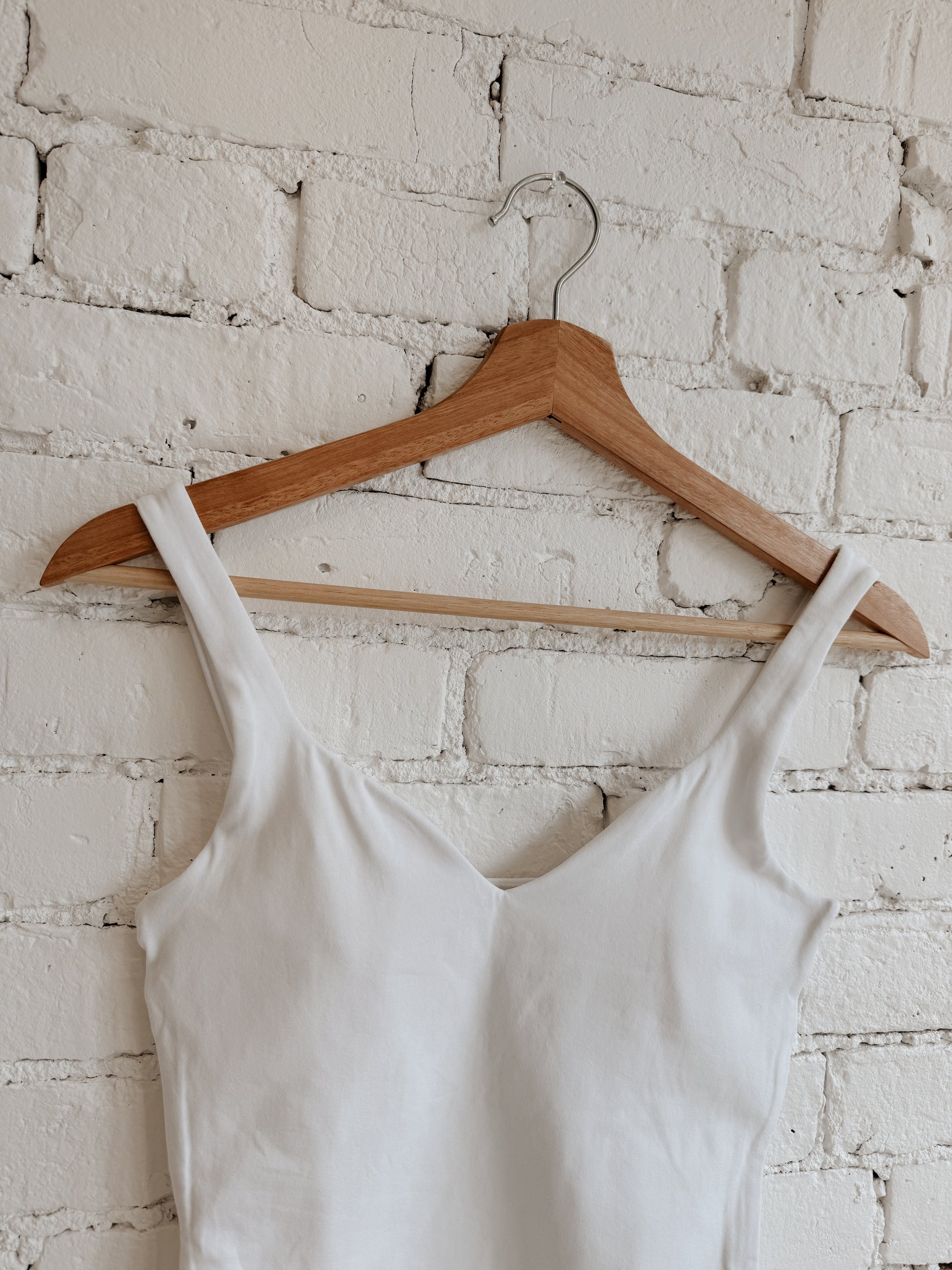 COTTON CORE IMANE SWEETHEART TANK - WHITE