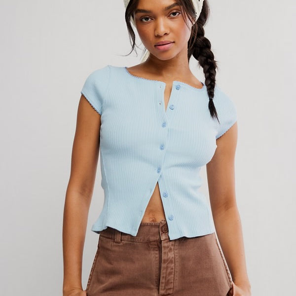 FREE PEOPLE MOST WANTED CARDI - #77 BLUE