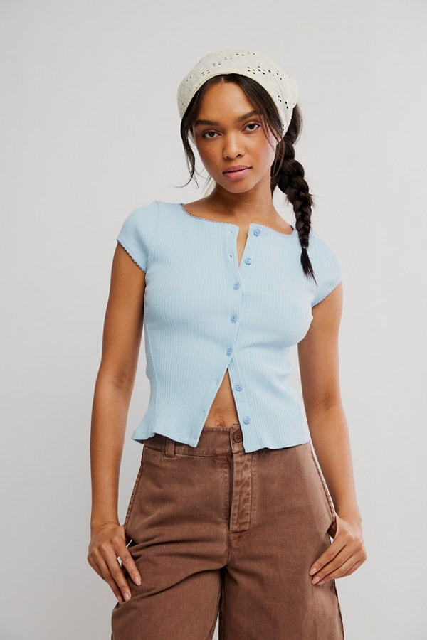 FREE PEOPLE MOST WANTED CARDI - #77 BLUE
