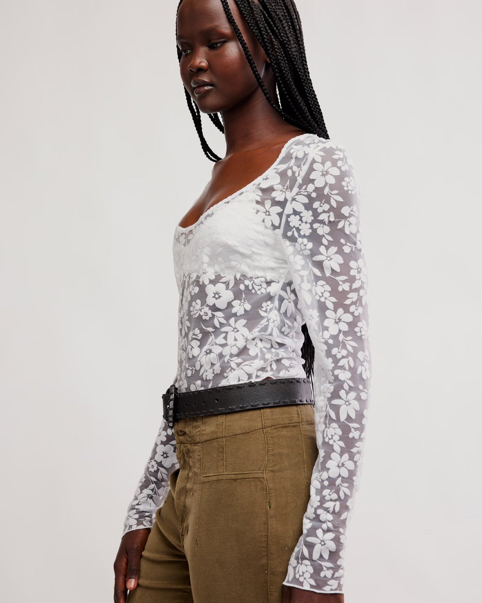 FREE PEOPLE EARLY SUNSETS LAYERING TOP - IVORY
