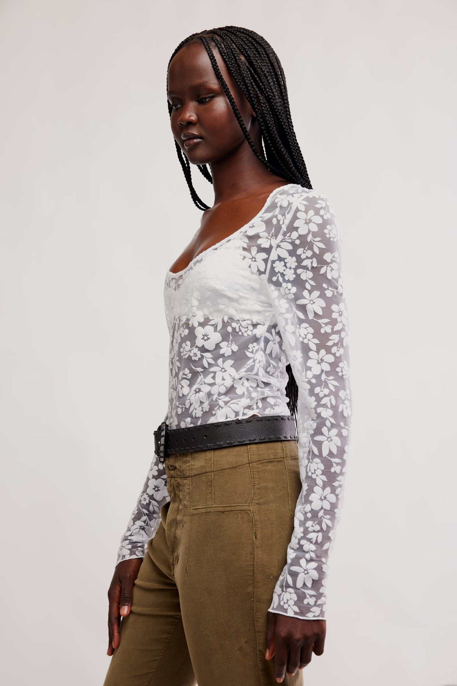 FREE PEOPLE EARLY SUNSETS LAYERING TOP - IVORY