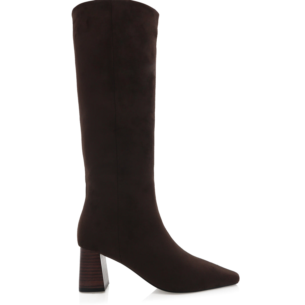 BILLINI FAYOLA HEEL BOOT - CACAO SUEDE