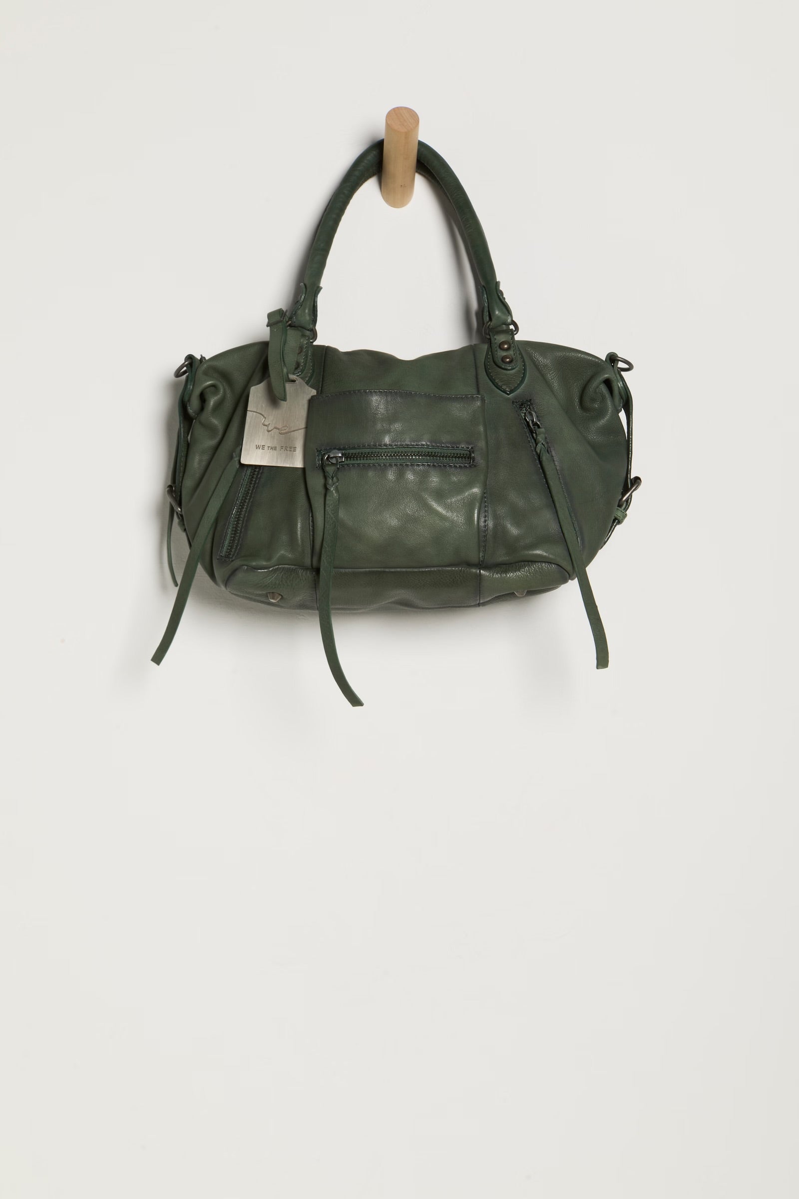 FREE PEOPLE BABY EMERSON LEATHER TOTE - SECRET SAGE