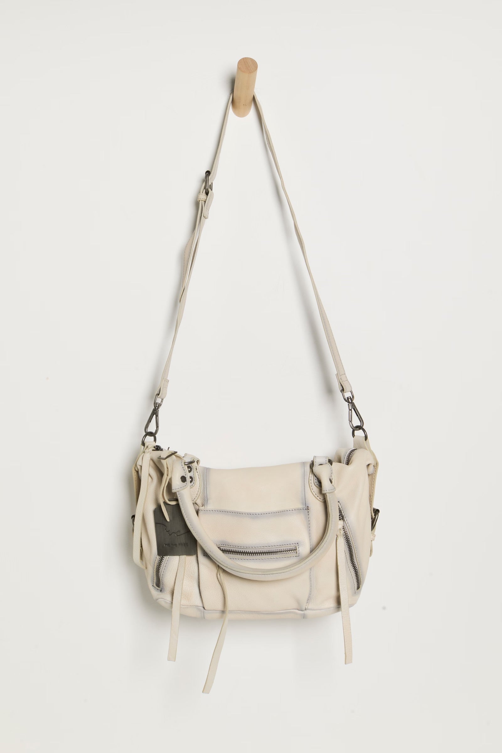 FREE PEOPLE BABY EMERSON LEATHER TOTE - SALT