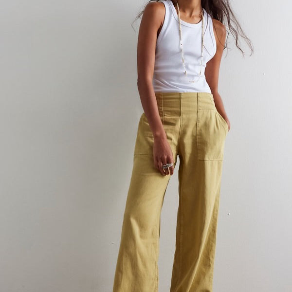 FREE PEOPLE BREEZY DENIM PULL ON - ANTELOPE