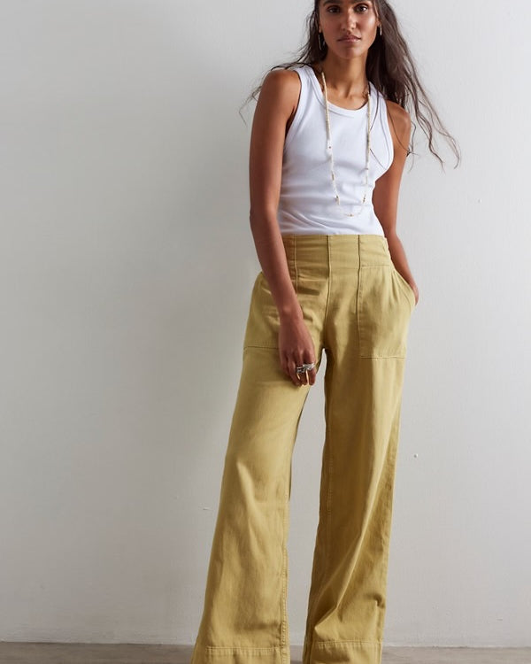 FREE PEOPLE BREEZY DENIM PULL ON - ANTELOPE