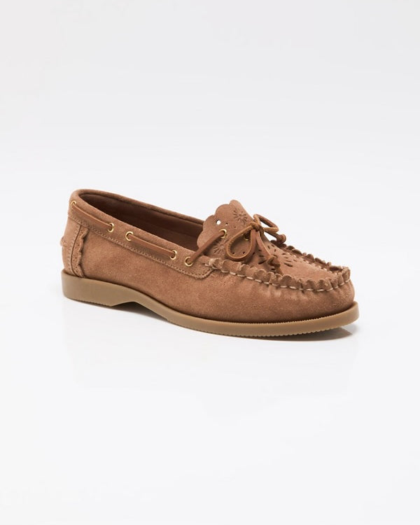 FREE PEOPLE LAGOON CUT BOAT SHOE - LATTE SUEDE