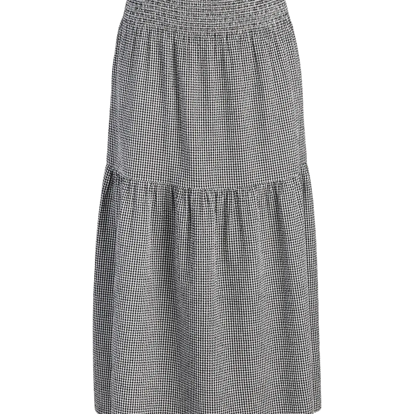 JJXX ZOE SEERSUCKER MAXI SKIRT - BLACK