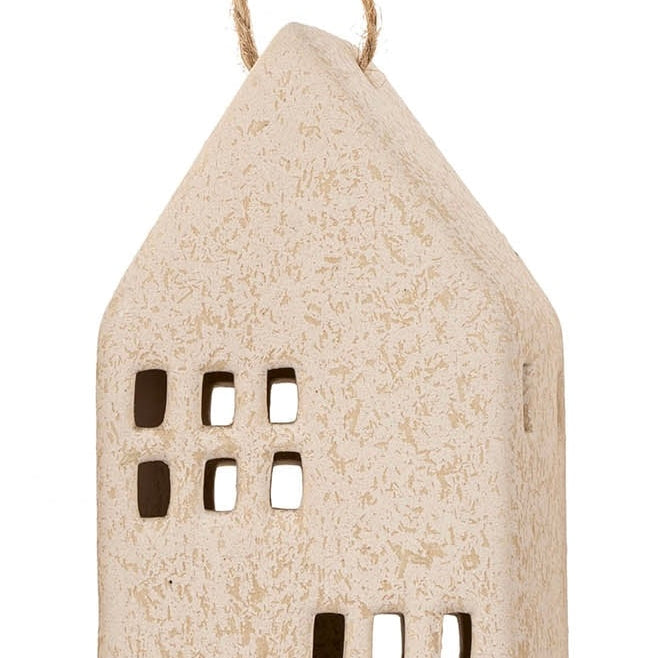 CERAMIC HOUSE ORNAMENTS - CREAM