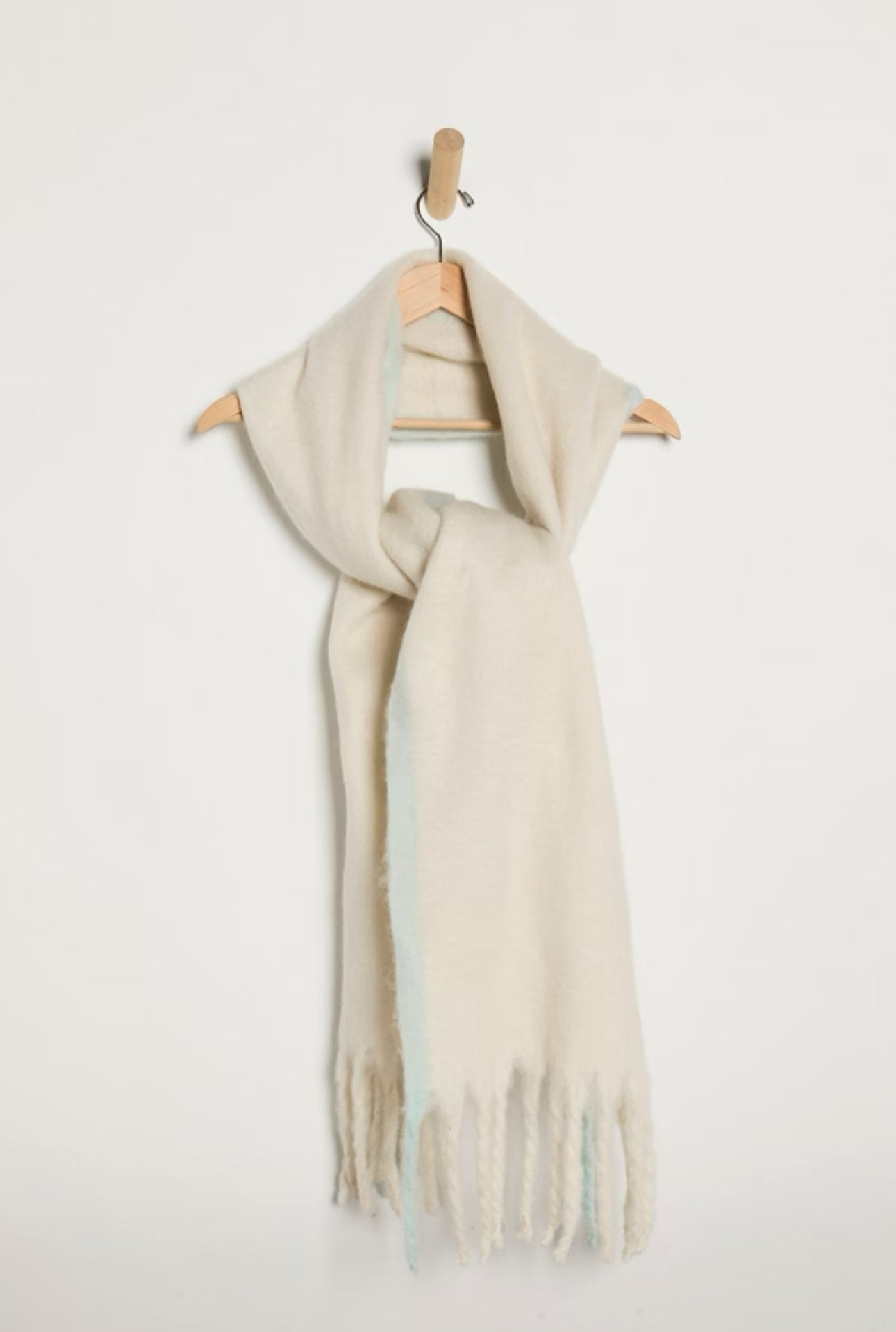 FREE PEOPLE WINTER CHILLS BLANKET SCARF - IVORY