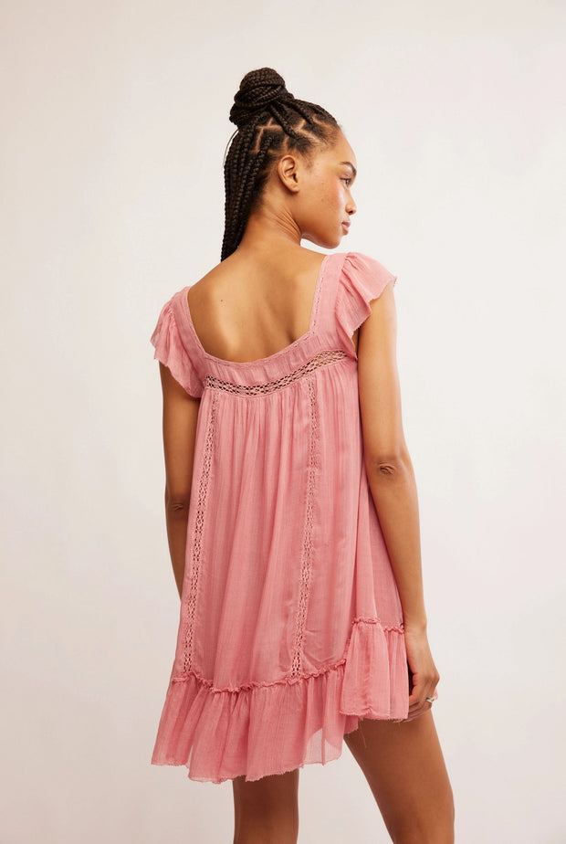 FREE PEOPLE OLIVIA DRESS - FLAMINGO