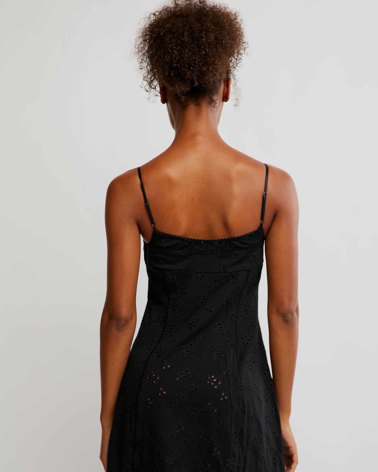 FREE PEOPLE FULL BLOOM CAMI SLIP DRESS - BLACK
