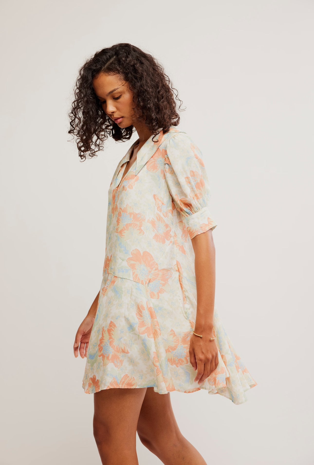 FREE PEOPLE MOON CHASER MINI DRESS - SOFT COMBO