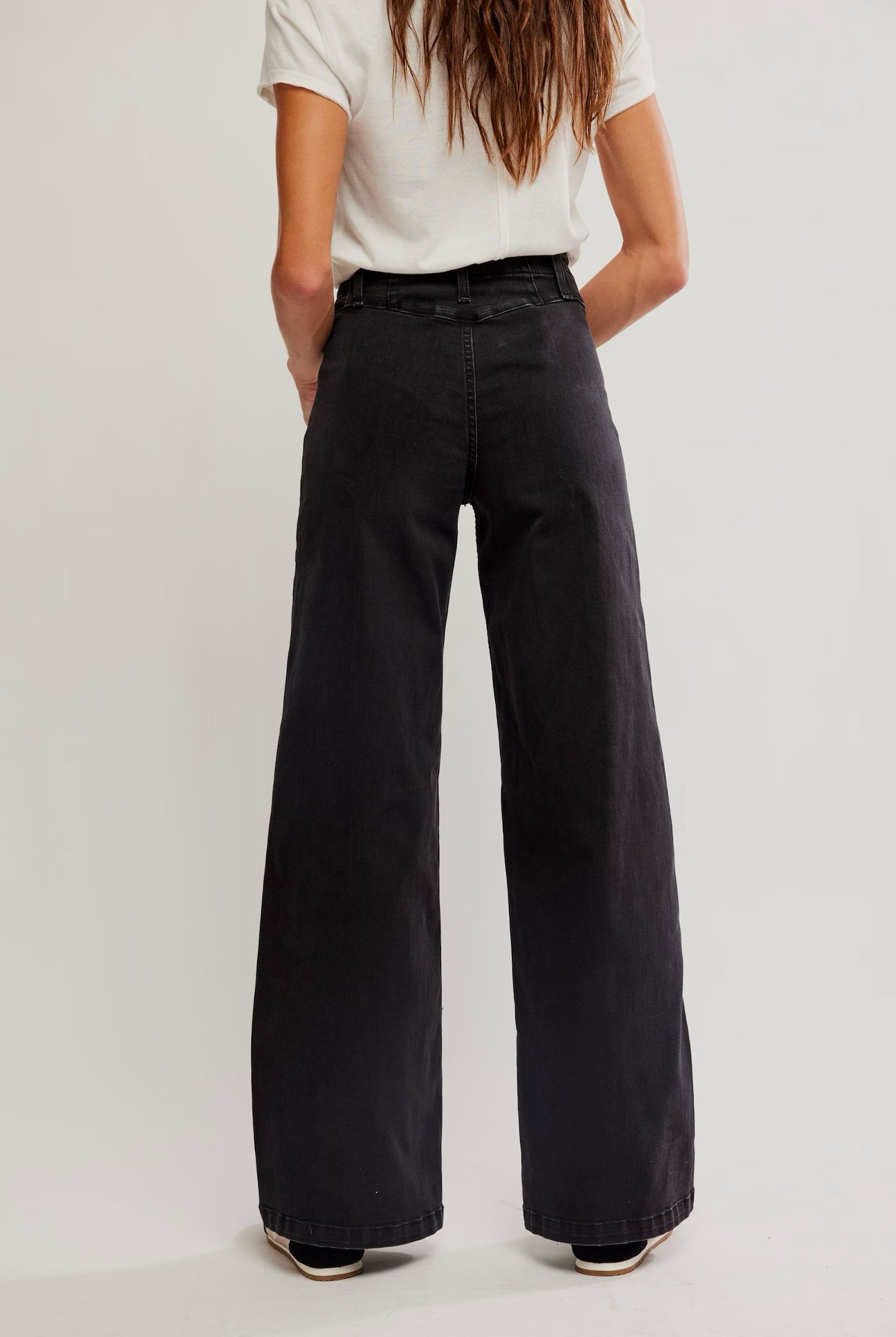 FREE PEOPLE LIBRE WIDE LEG PANT - CAFE NOIR