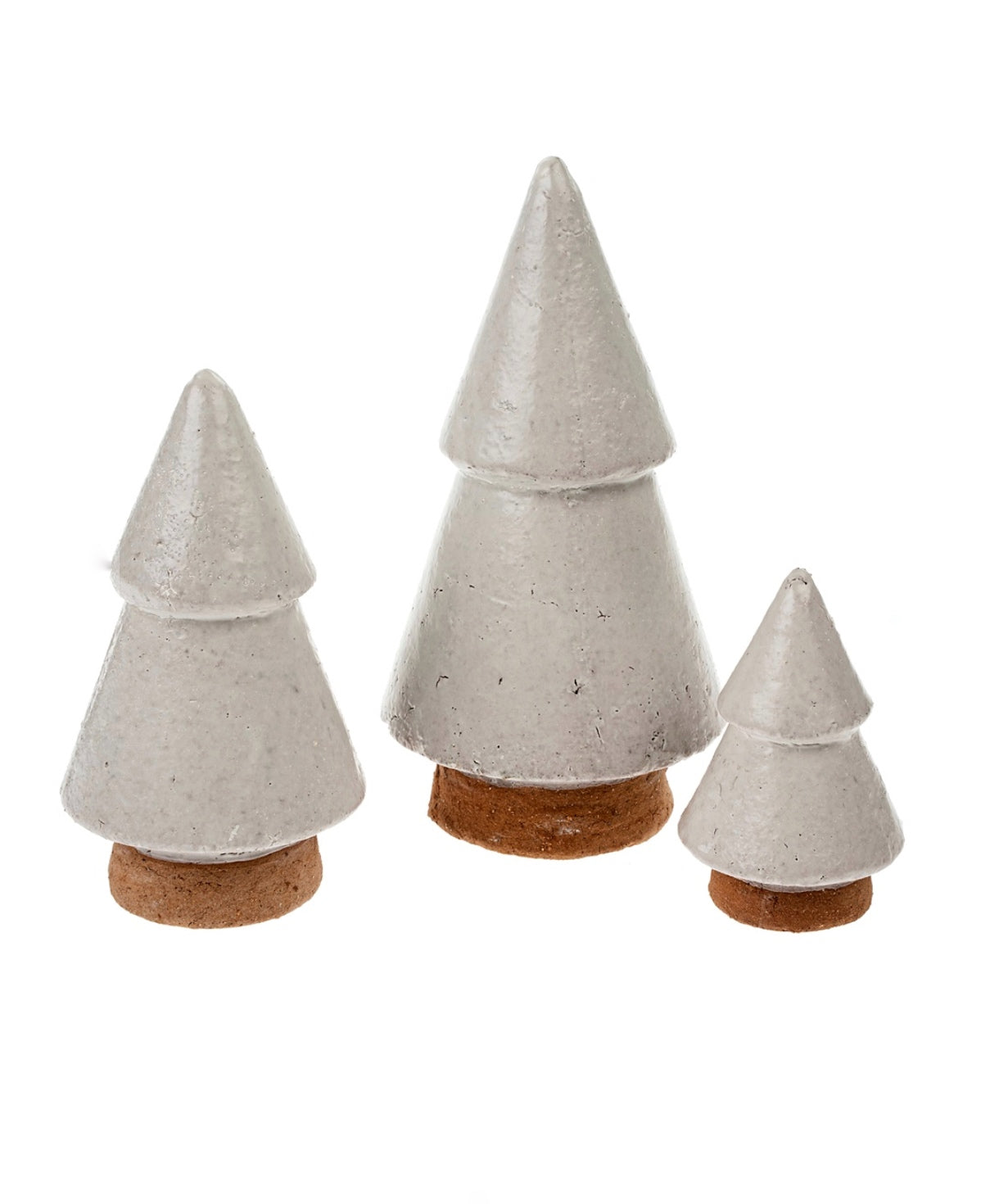 RAW CLAY CHRISTMAS TREES - IVORY