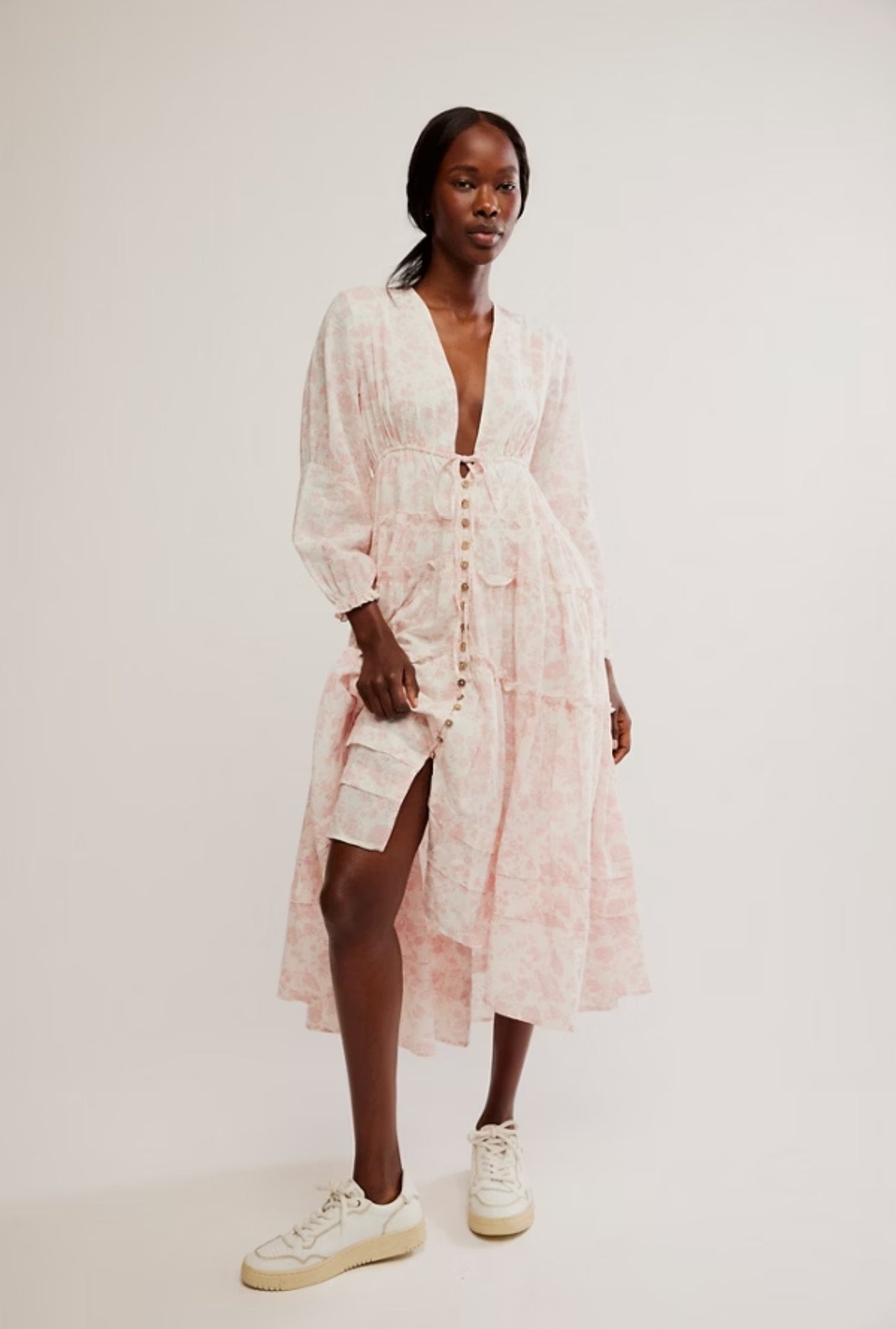 FREE PEOPLE PAPPIET MIDI DRESS - FEMME COMBO