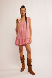 FREE PEOPLE OLIVIA DRESS - FLAMINGO