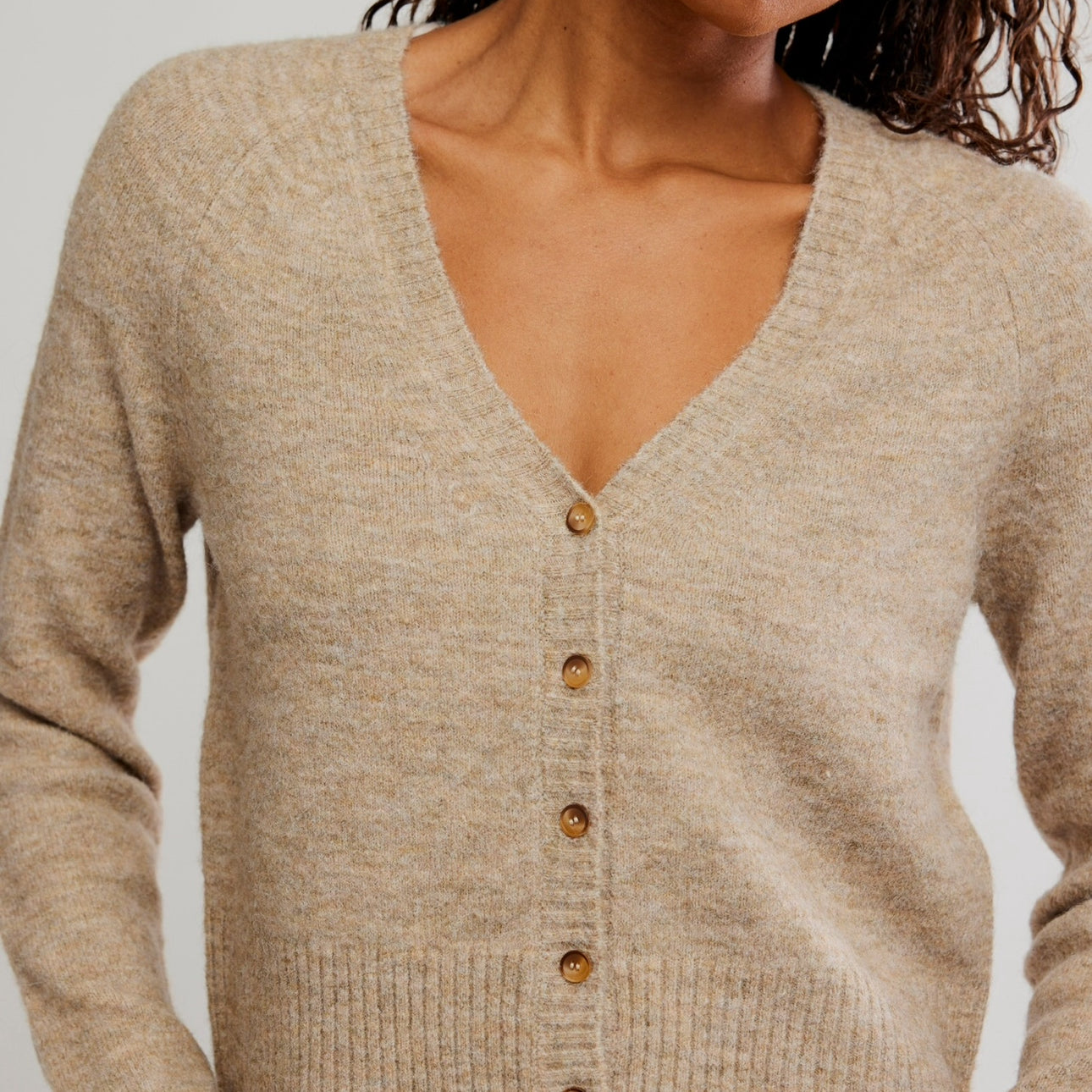 FREE PEOPLE SCHOOL GIRL CARDI - FEATHER GREY