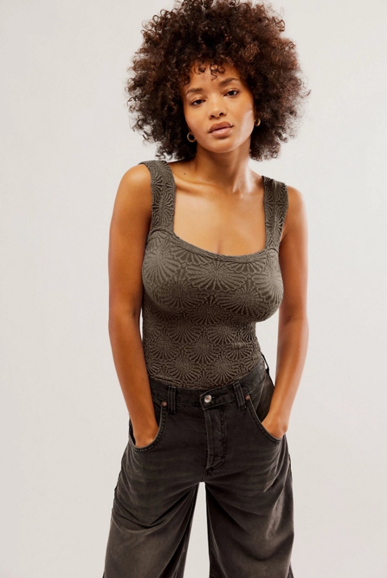 FREE PEOPLE LOVE LETTER TANK - FRENCH CHOCOLATE