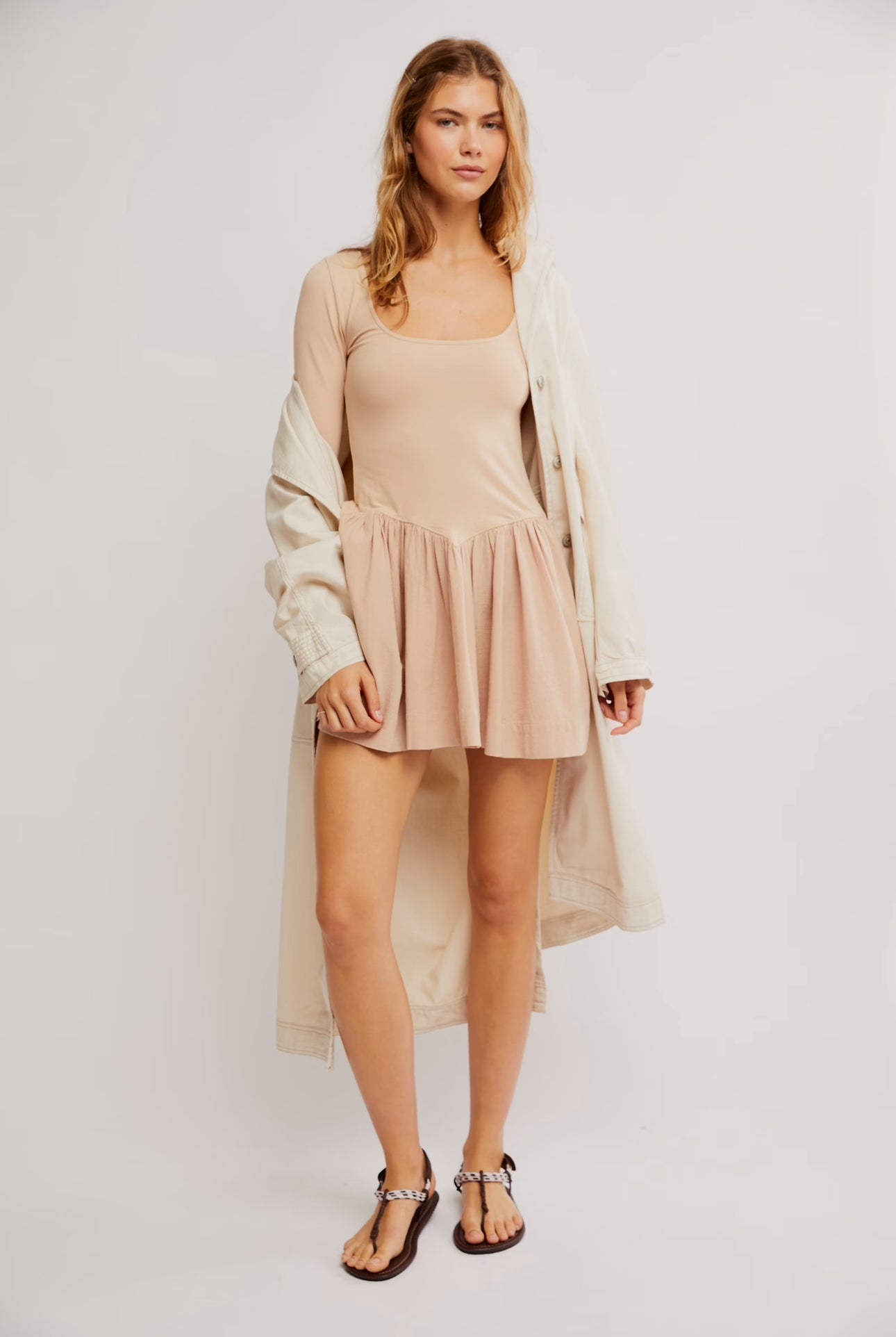 FREE PEOPLE ONDA DROP WAIST DRESS