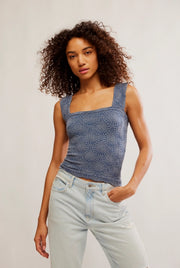 FREE PEOPLE LOVE LETTER TANK - INDIGO PURA