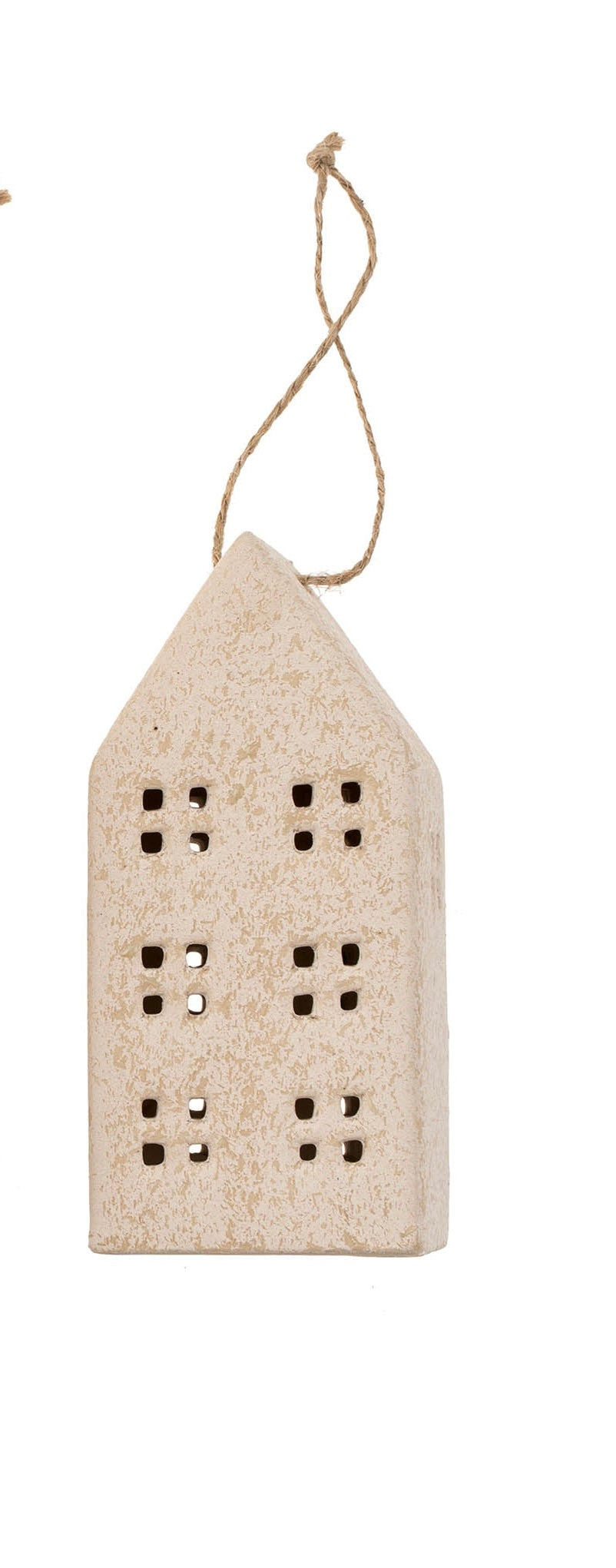 CERAMIC HOUSE ORNAMENTS - CREAM