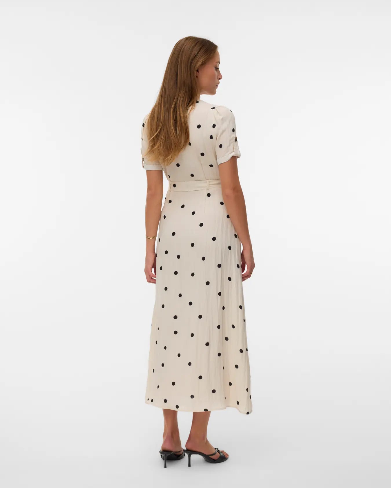 VM JOAN BUTTON DOWN PRINTED DRESS - BIRCH