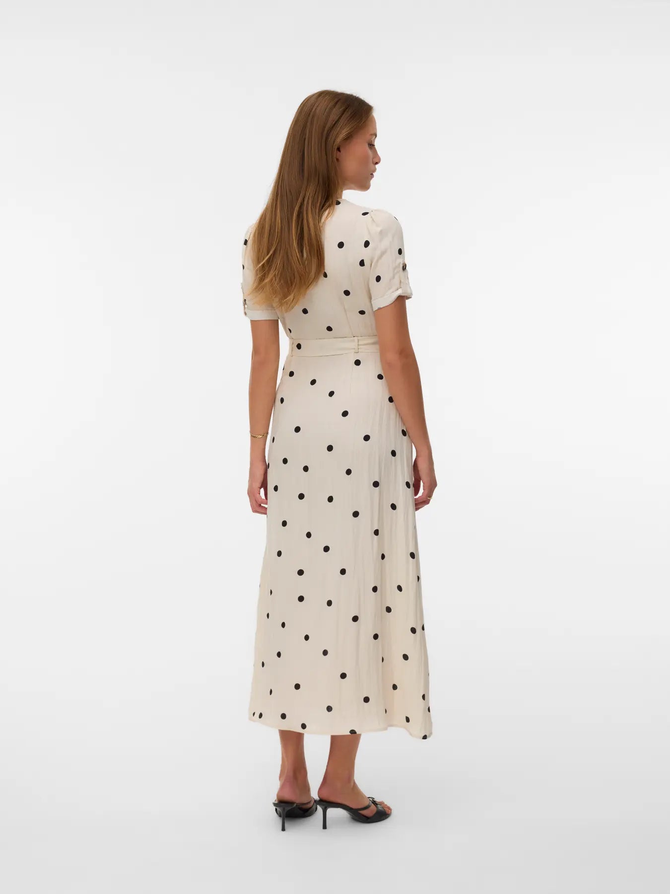 VM JOAN BUTTON DOWN PRINTED DRESS - BIRCH