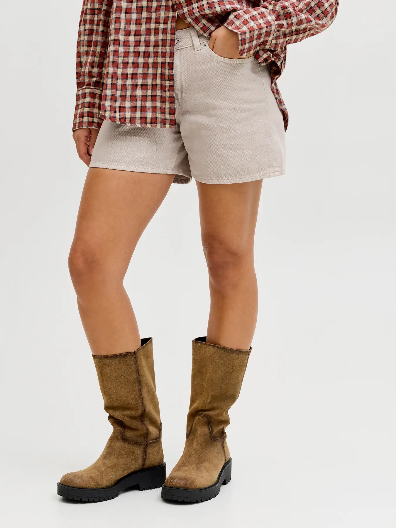 JJXX SEVILLE DENIM SHORTS - MOONBEAM