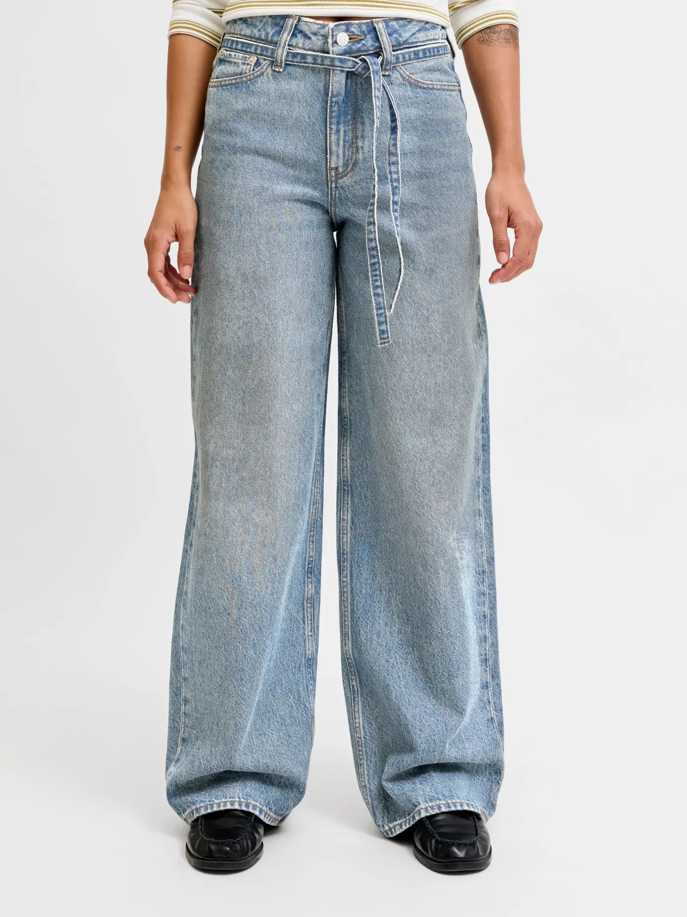 JJXX TOKYO KAIA WIDE HE JEANS - BLUE DENIM