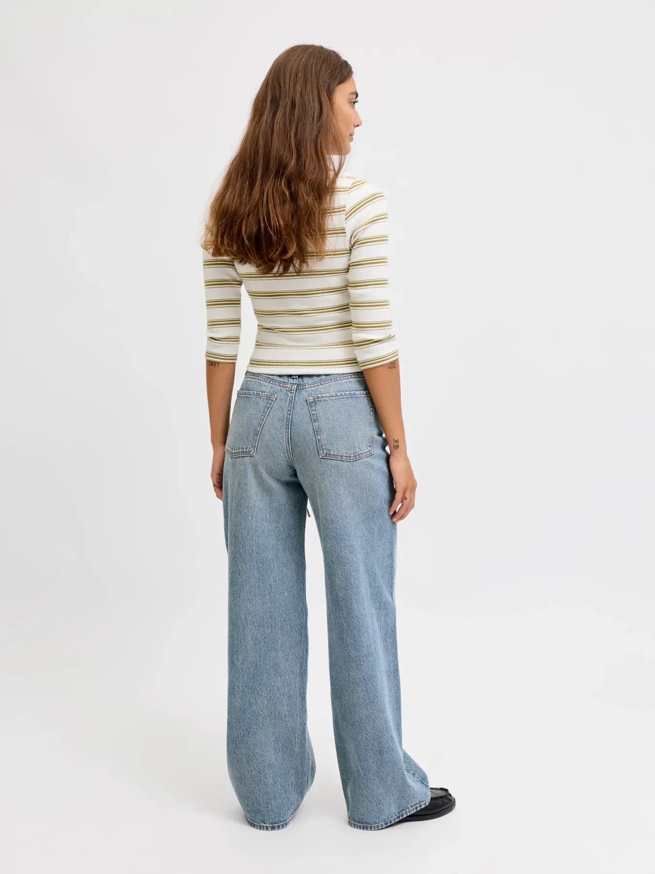 JJXX TOKYO KAIA WIDE HE JEANS - BLUE DENIM