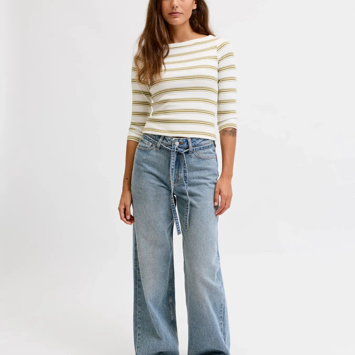 JJXX TOKYO KAIA WIDE HE JEANS - BLUE DENIM