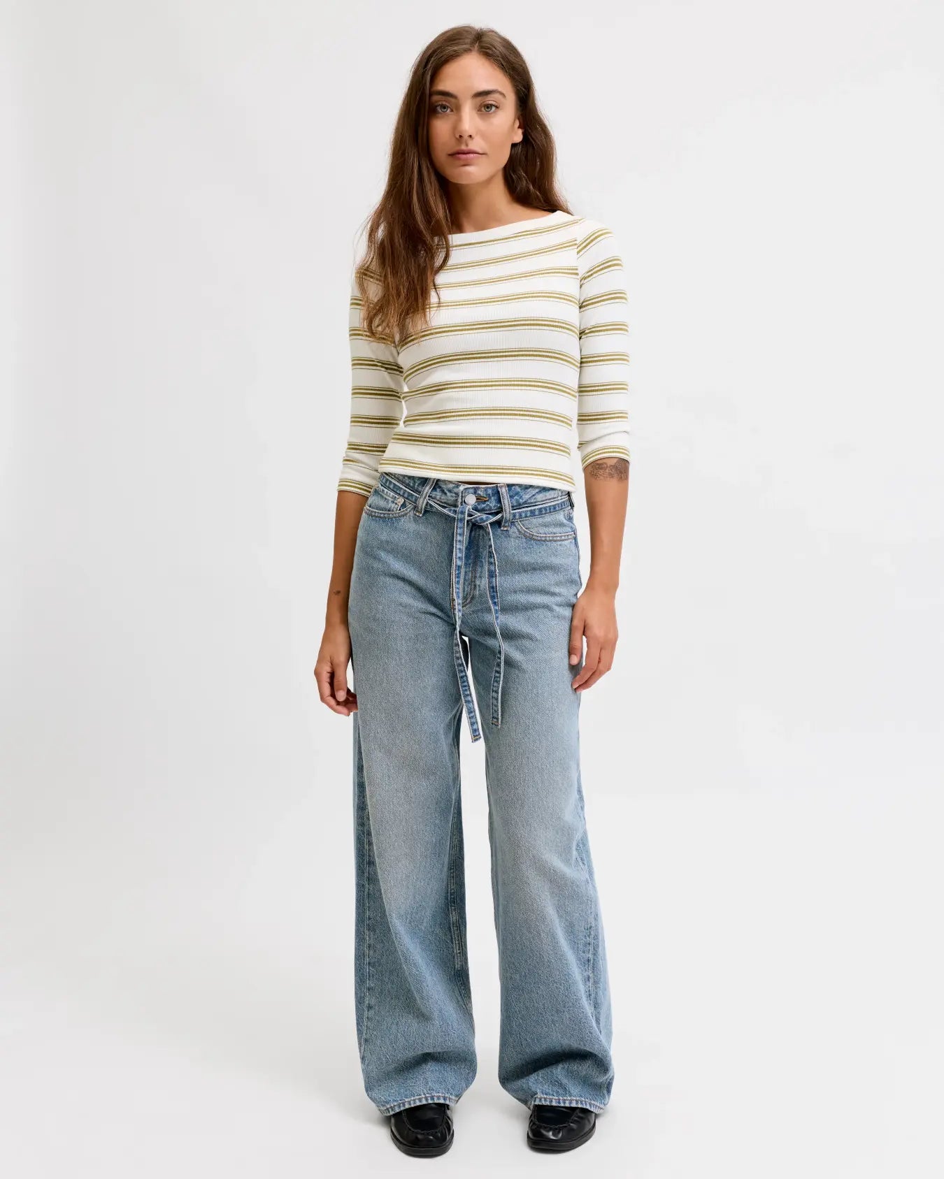 JJXX TOKYO KAIA WIDE HE JEANS - BLUE DENIM