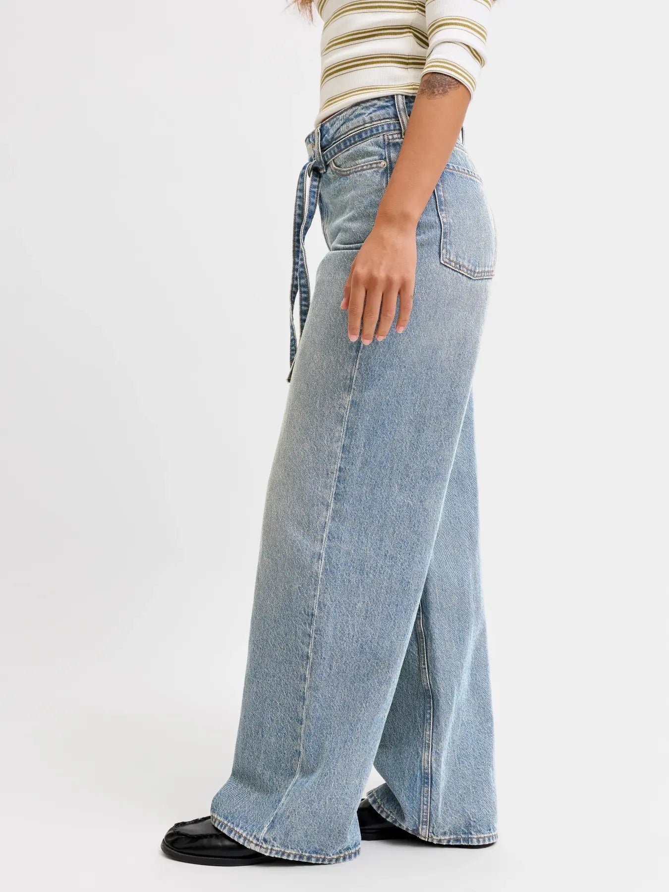 JJXX TOKYO KAIA WIDE HE JEANS - BLUE DENIM