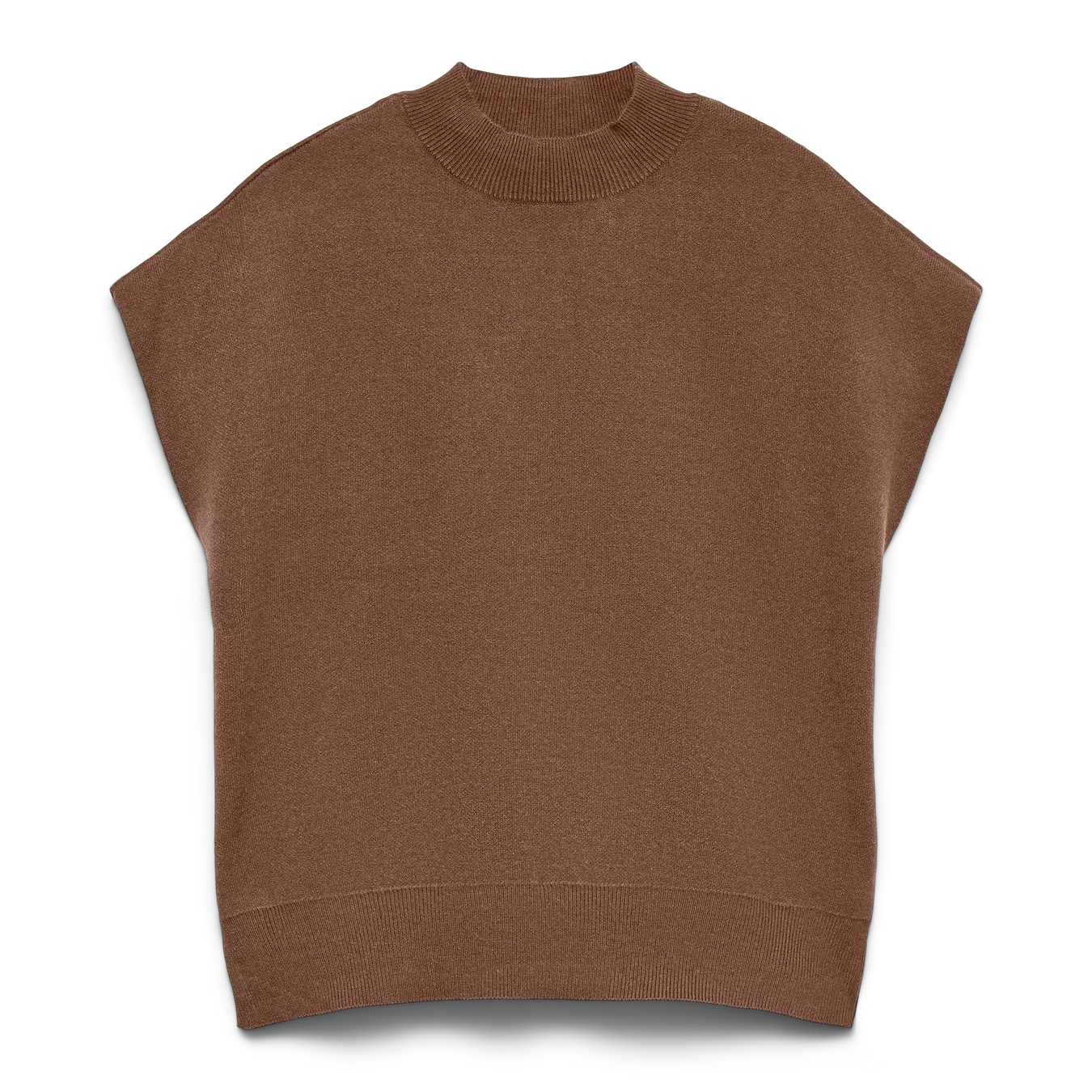VM NELLY LOOSE HIGHNECK PULLOVER - COCOA BROWN