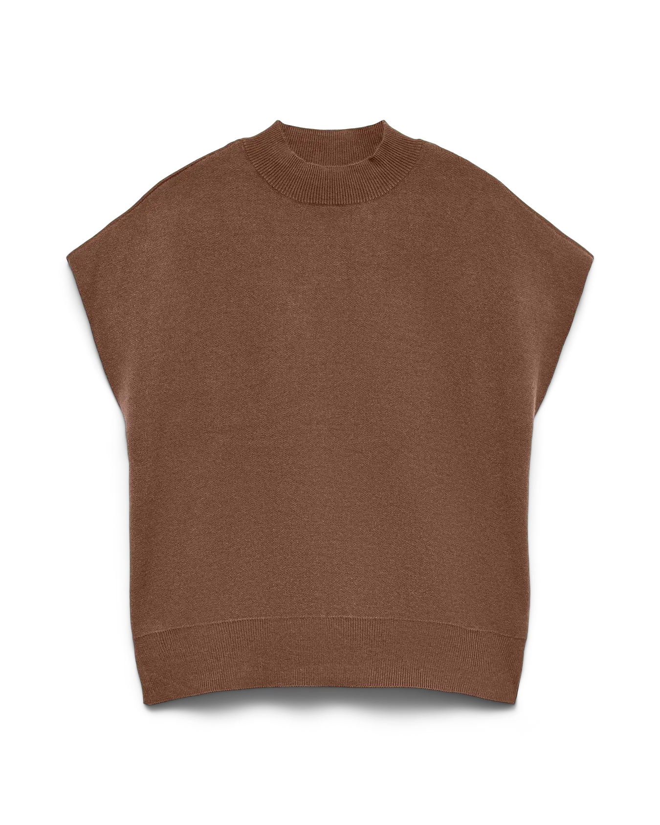 VM NELLY LOOSE HIGHNECK PULLOVER - COCOA BROWN