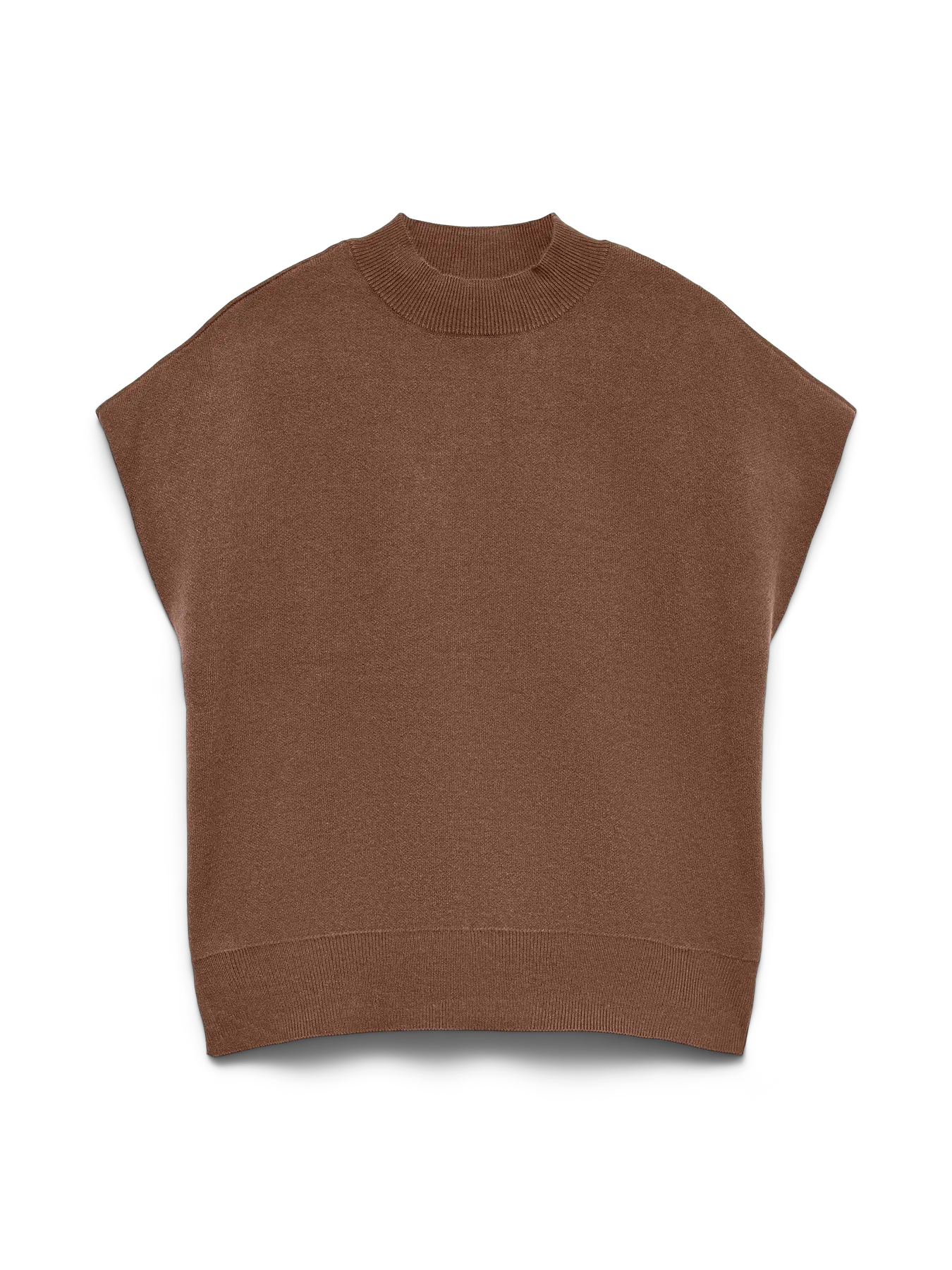 VM NELLY LOOSE HIGHNECK PULLOVER - COCOA BROWN