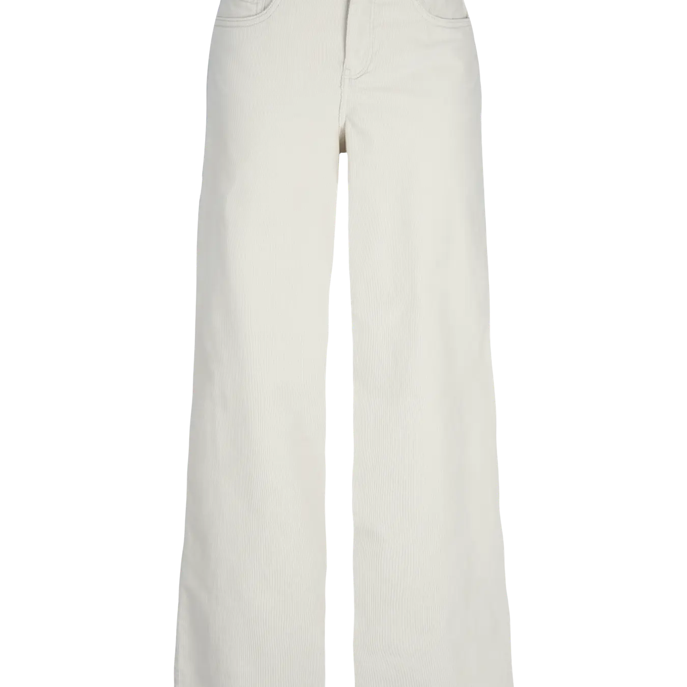 JJXX ZOE WIDE HW CORDUROY PANTS - BONE WHITE
