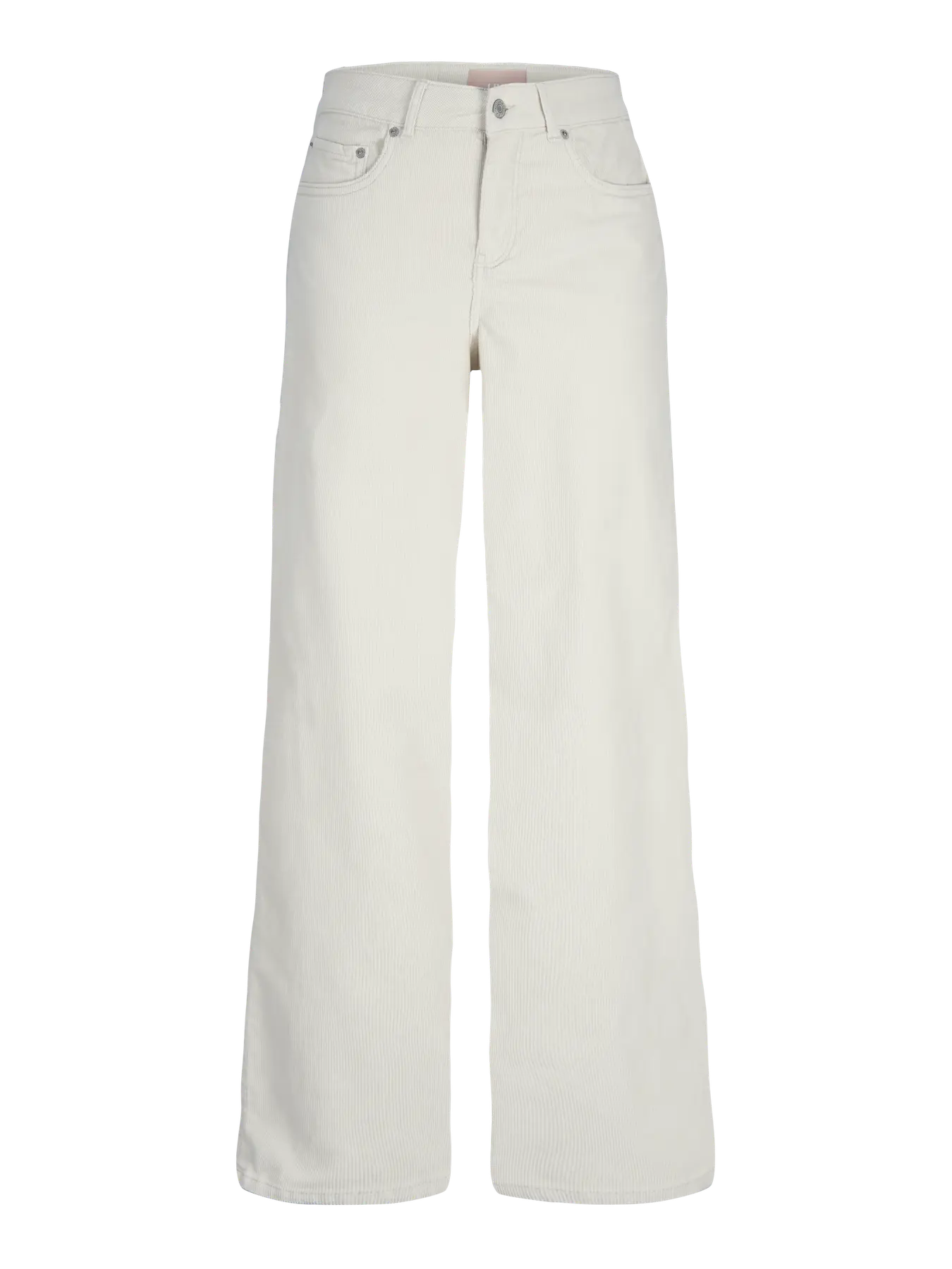 JJXX ZOE WIDE HW CORDUROY PANTS - BONE WHITE