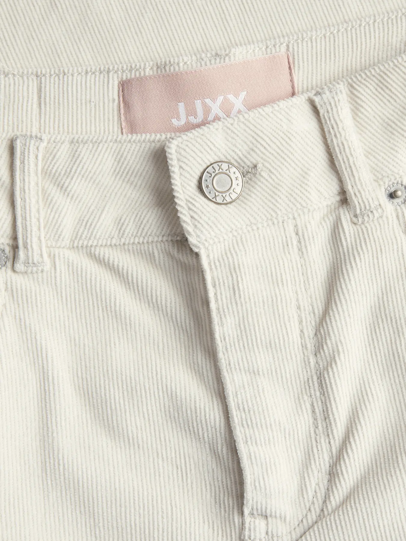 JJXX ZOE WIDE HW CORDUROY PANTS - BONE WHITE
