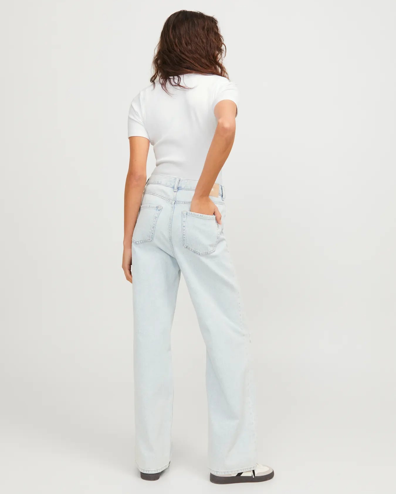 JJXX FRANKIE RIBBED TEE - BRIGHT WHITE