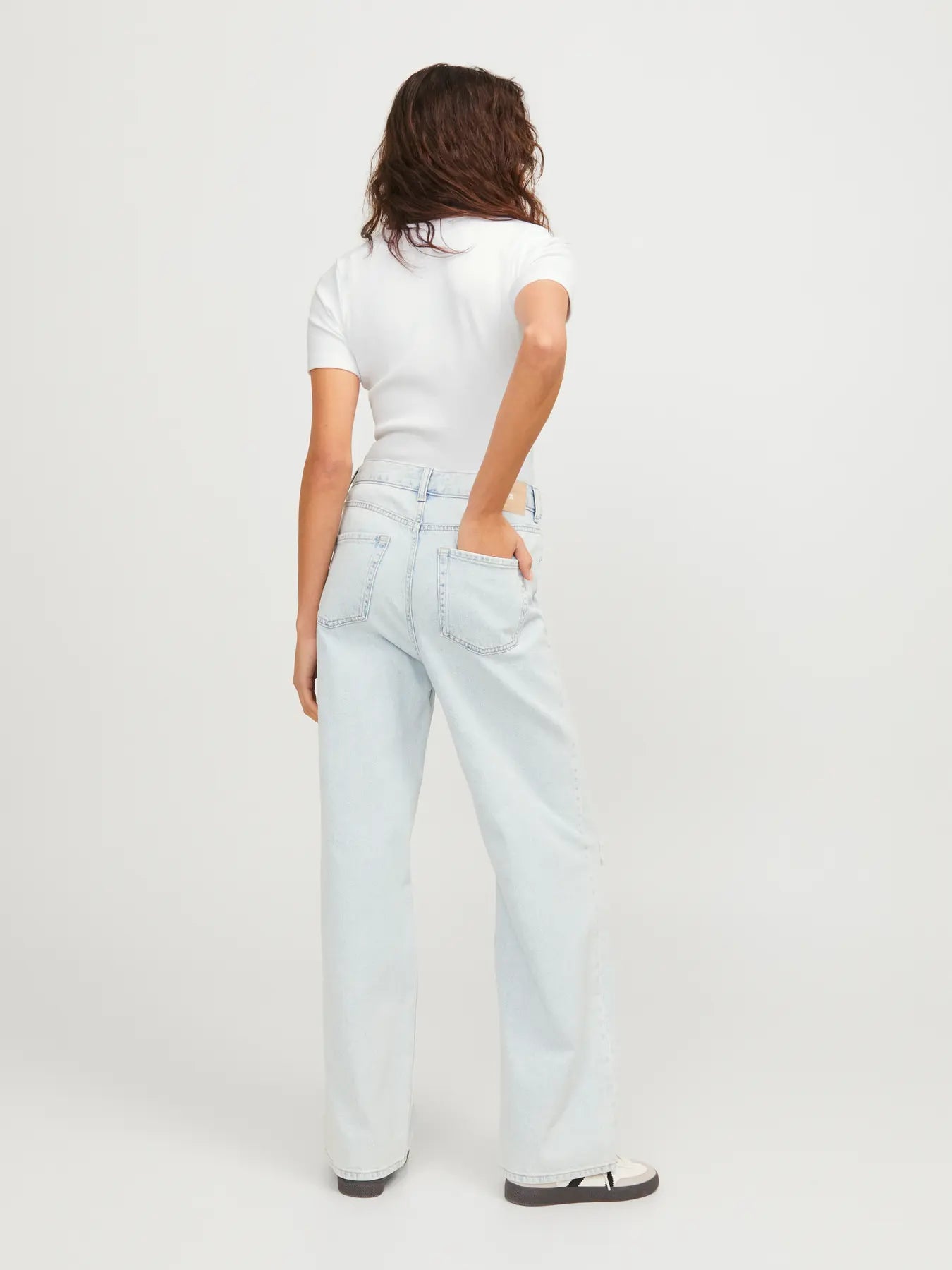 JJXX FRANKIE RIBBED TEE - BRIGHT WHITE