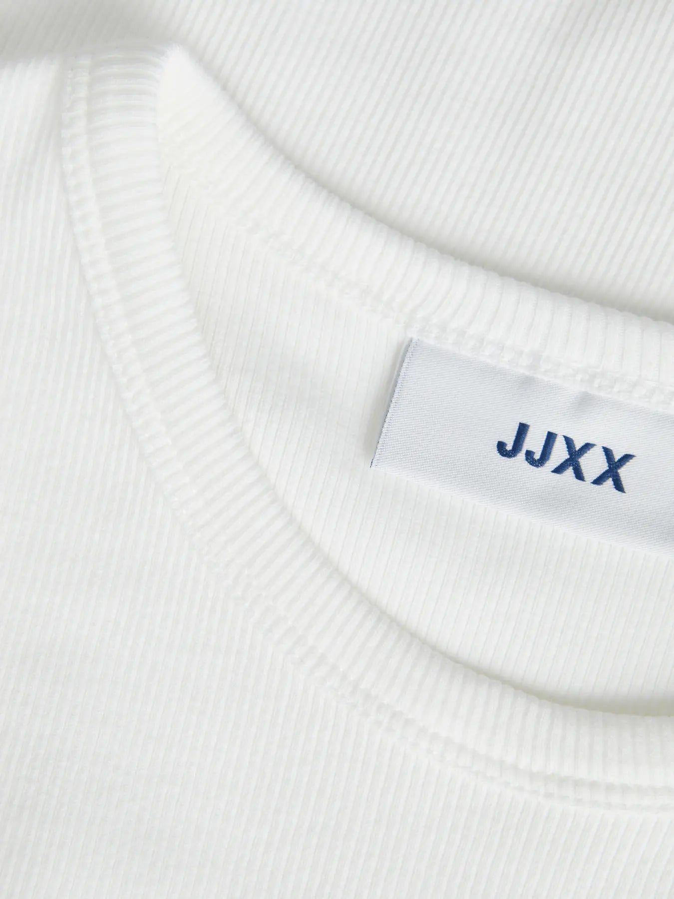 JJXX FRANKIE RIBBED TEE - BRIGHT WHITE