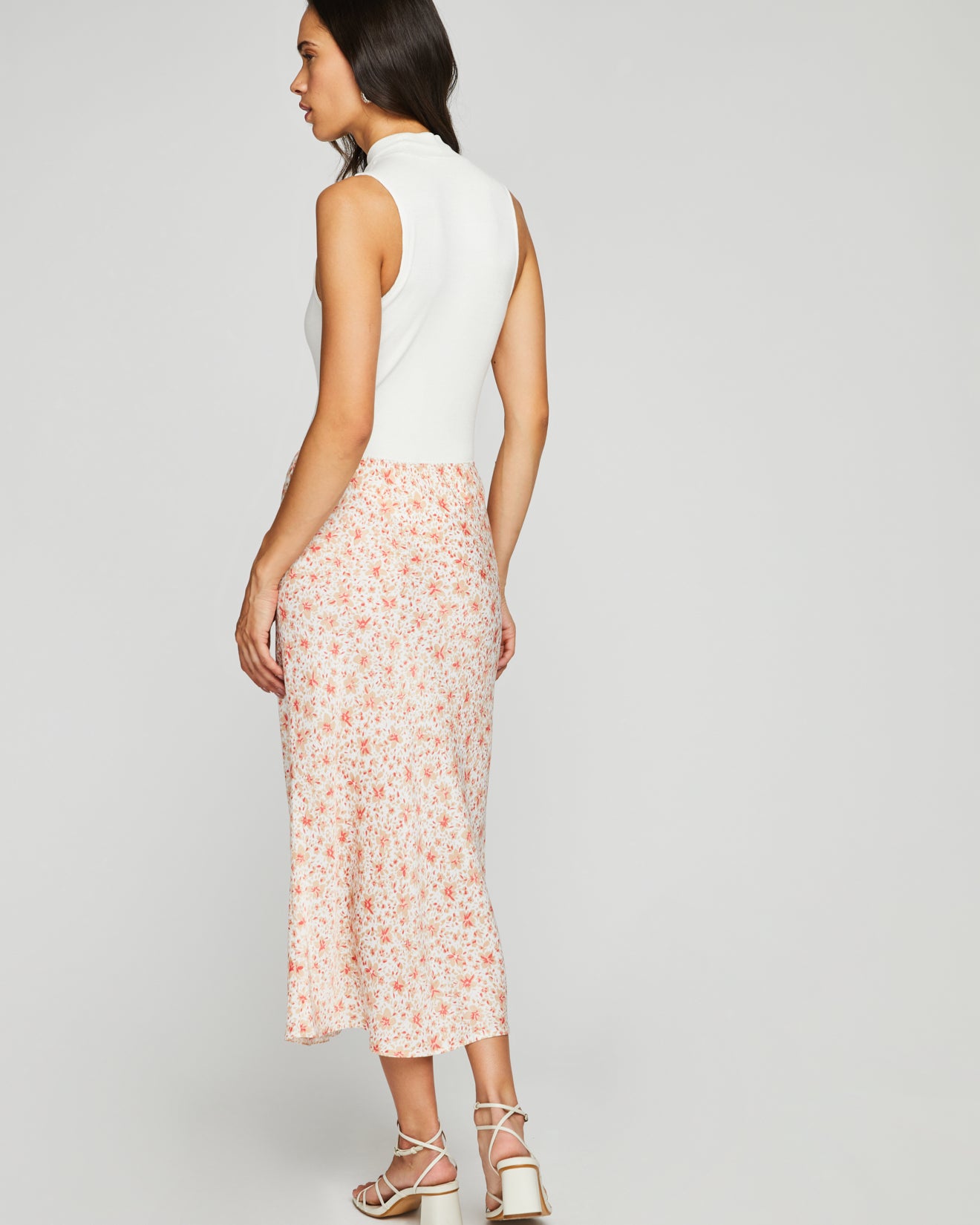 GENTLE FAWN FLORENTINE SKIRT - WHITE DITSY