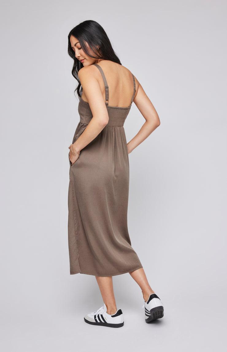 GENTLE FAWN JANE MIDI DRESS - OLIVE