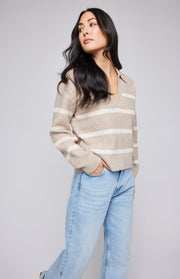 GENTLE FAWN BECKETT STRIPED PULLOVER - OATMEAL - LAST SIZE L