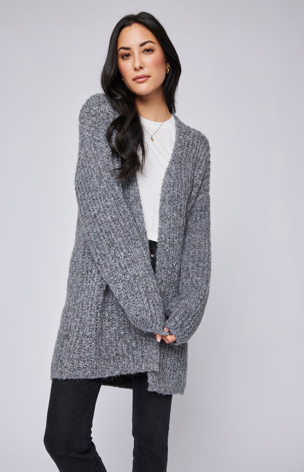 GENTLE FAWN ENID CARDIGAN - CHARCOAL HEATHER